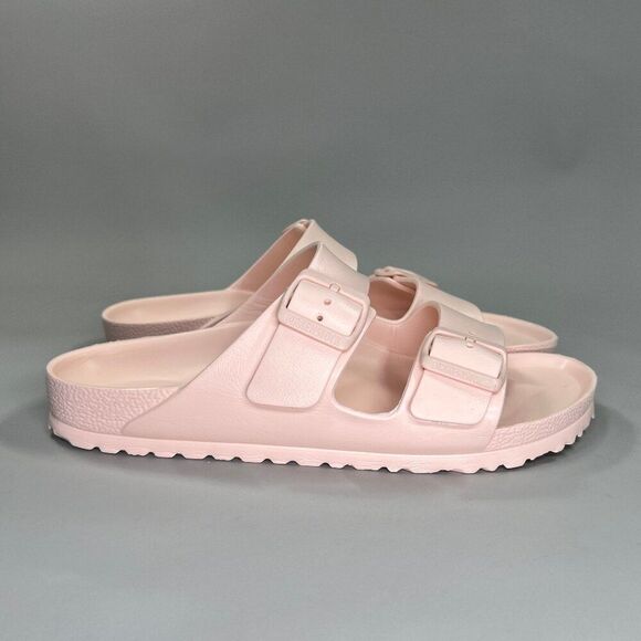 Birkenstock Shoes - Birkenstock Arizona Sandals Women's Size 9.5 Pink EVA Adjustable Buckle Slides